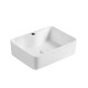 Bacha De Apoyo Porcelana Vitrificada Blanco Brillo