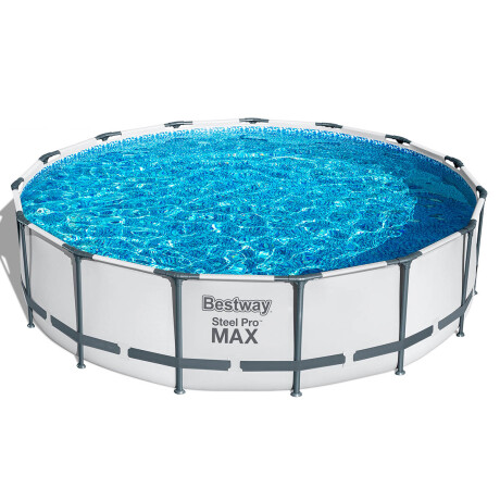 Piscina Bestway Estructural 14970 L + Bomba + Regalos Gris