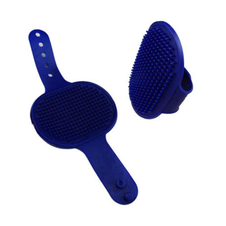 Cepillo Manopla Para Mascotas Azul