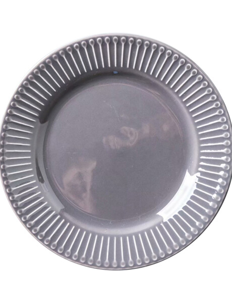 PLATO POSTRE D21CM BORDE TEXTURADO GRIS BRILLO PLATO POSTRE D21CM BORDE TEXTURADO GRIS BRILLO