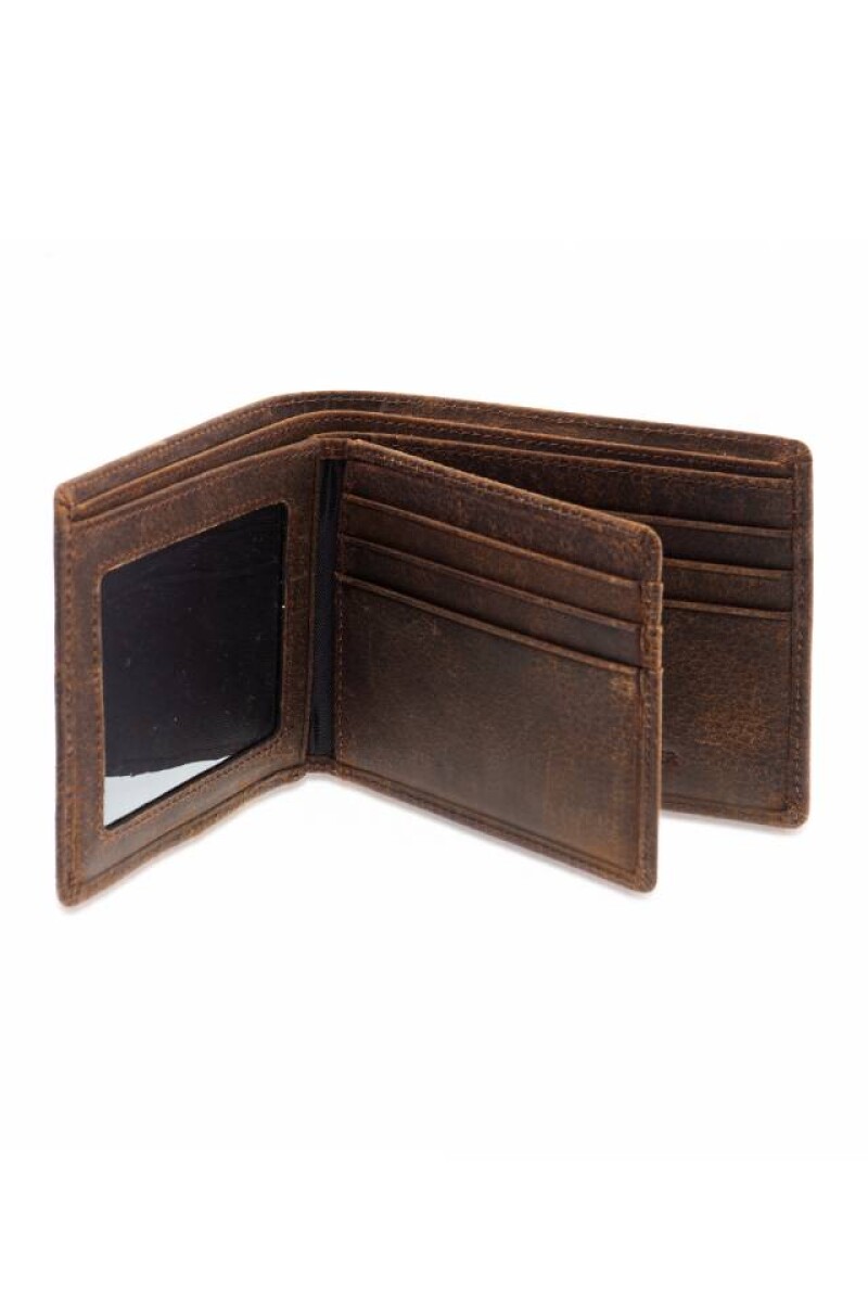BILLETERA DE CUERO - Marron 