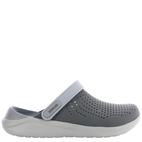 Zueco de Hombre Crocs Lite Ride Gris Humo - Gris - Blanco