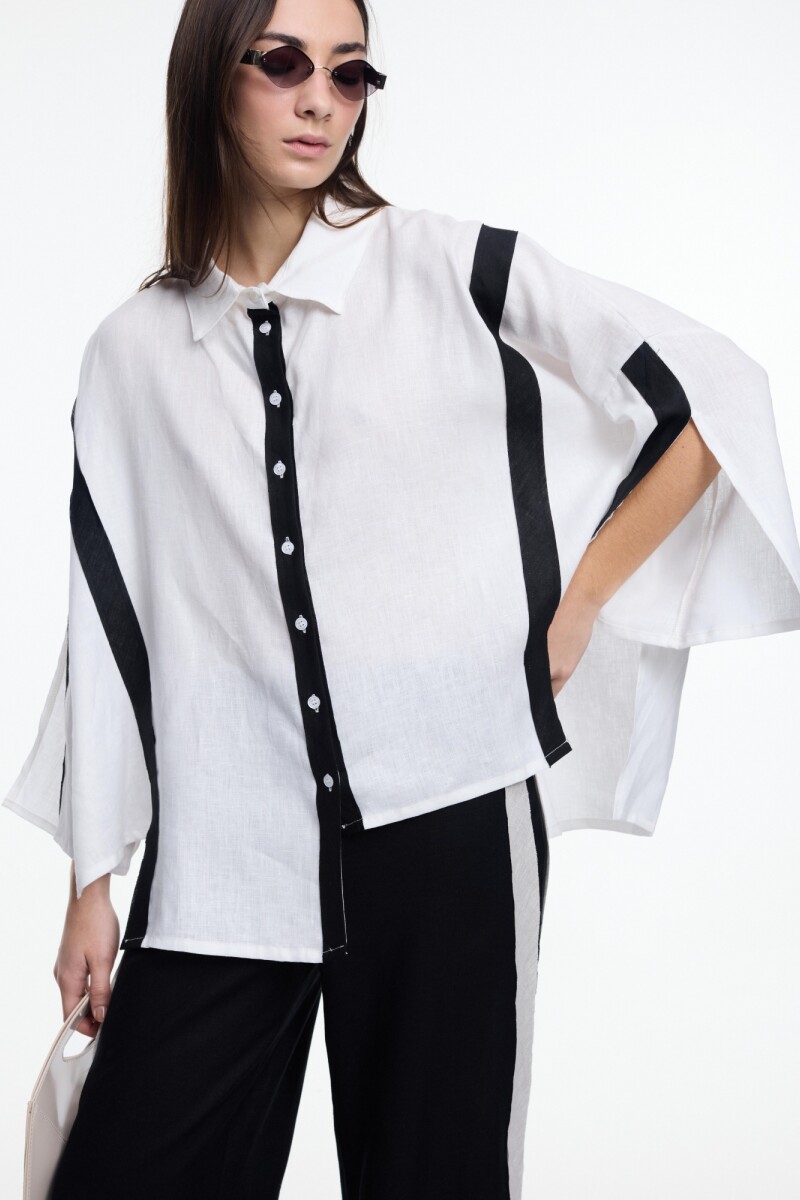 CAMISA TIRAS Crudo