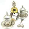 Set de café para dos personas metal Plateado