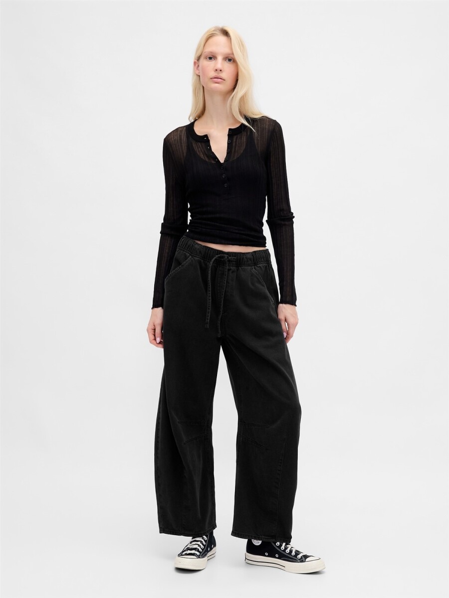 Jean Horseshoe Easy Mujer - Black 1 