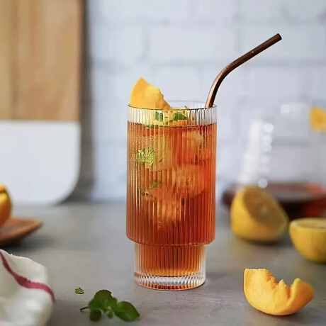 Vaso Line de 380Ml para Agua Refresco Bebidas en Vidrio Transparente