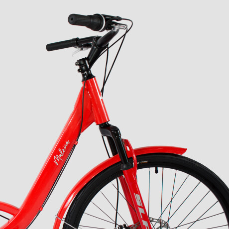 Bicicleta Urbana p/Mujer SLP Malena R26 con 7 Vel y Parrilla Rojo