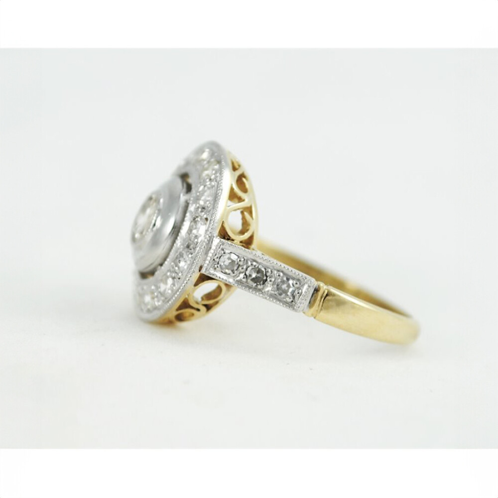 Anillo Oro 18K, Platino Y Brillantes Anillo Oro 18K, Platino Y Brillantes