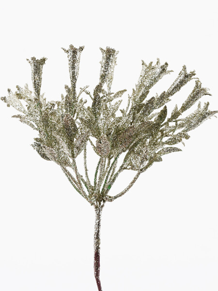 FLOR HOJA CHAMPAGNE OFF WHITE