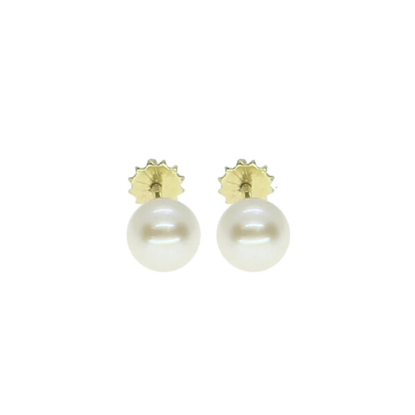 Caravana de oro 18k con perlas de cultivo de 6,75mm. Un clásico imperdible Caravana de oro 18k con perlas de cultivo de 6,75mm. Un clásico imperdible