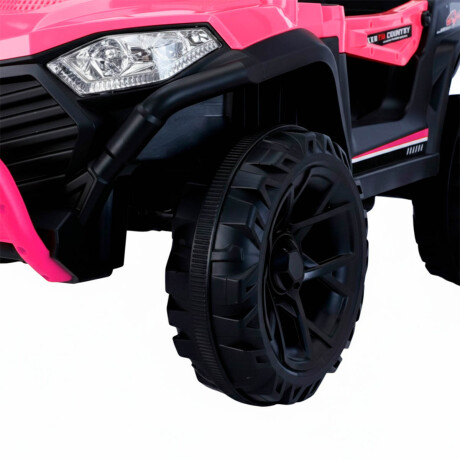 Auto Cuatriciclo A Bateria Arenero Luz Y Sonido Rosa