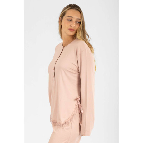 Pijama Peach Muna Liso Rosado