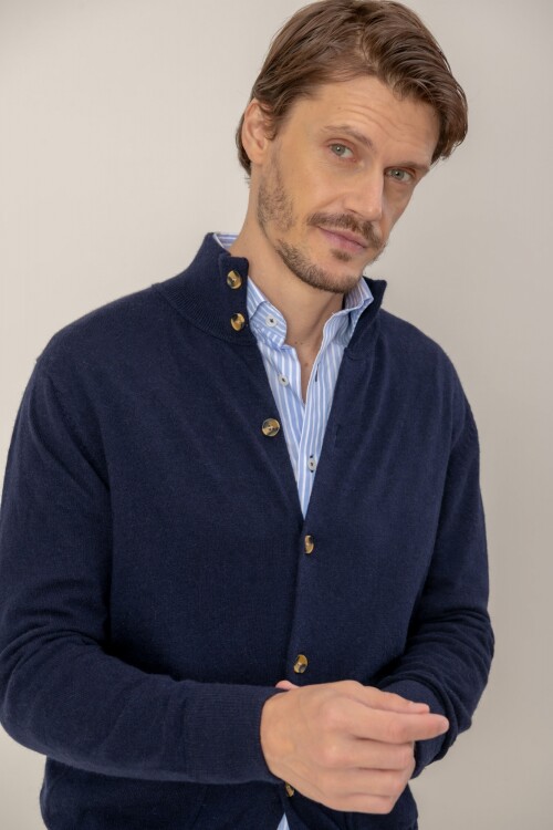 Sweater Buttoned Azul marino