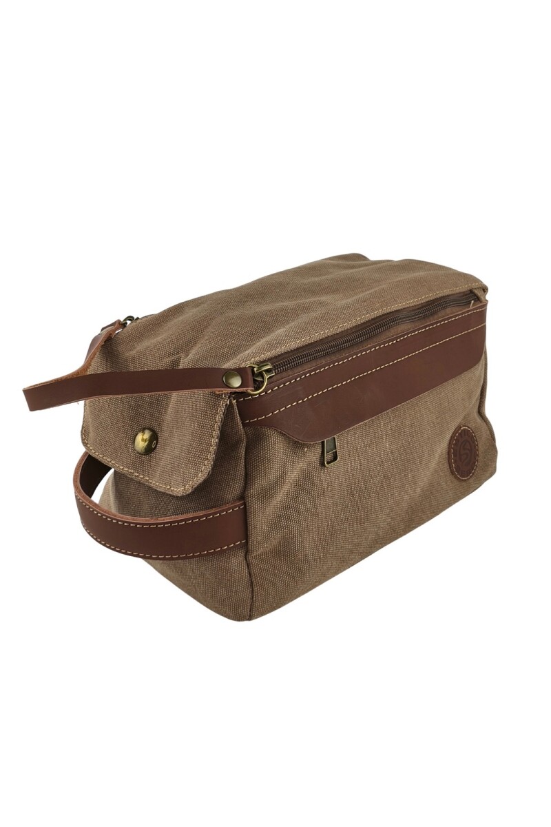 Neceser de Lona Vintage Marrón