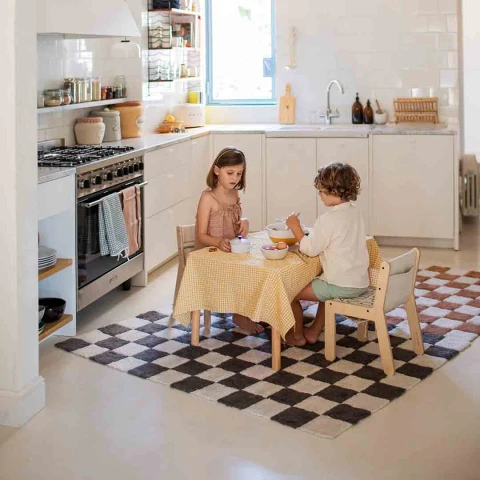 Alfombra lavable -Kitchen Tiles Black