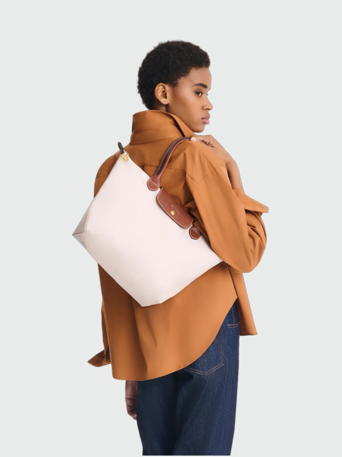 LONGCHAMP - LE PLIAGE ORIGINAL, BOLSO TOTE M Marfil