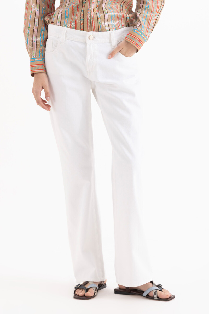 JEANS STRAIGHT CLASSIC WHITE Blanco