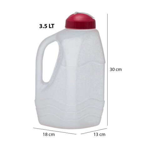 Botella Plástica Paramount 3.5Lt con Tapa Pico Vertedor Asa Rosa