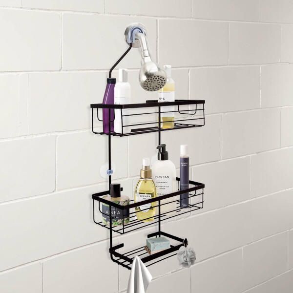 Organizador De Ducha Colgante 3 Niveles Jabonera Baño Acero Imback Color Negro Organizador De Ducha Colgante 3 Niveles Jabonera Baño Acero Imback Color Negro