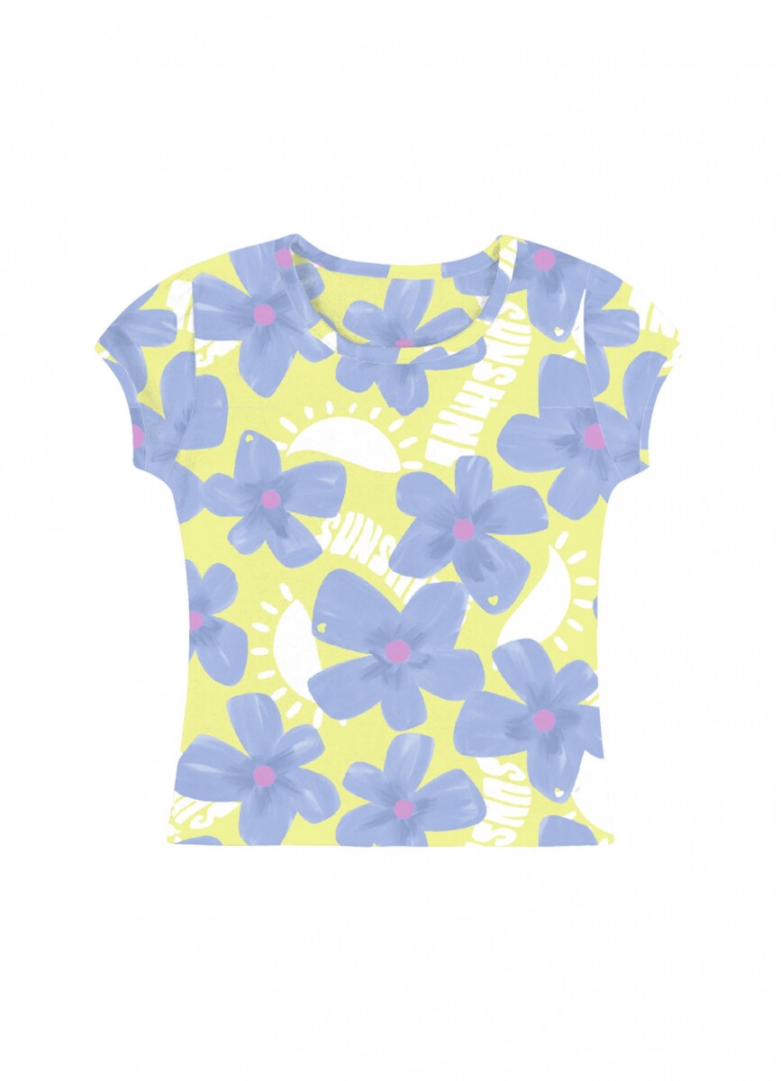 Remera niña flores 