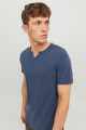 CAMISETA SPLIT CUELLO "V" Navy Blazer