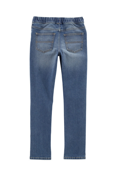 Pantalón jean ajustado, con rasgados. Talles 6-14 Sin color