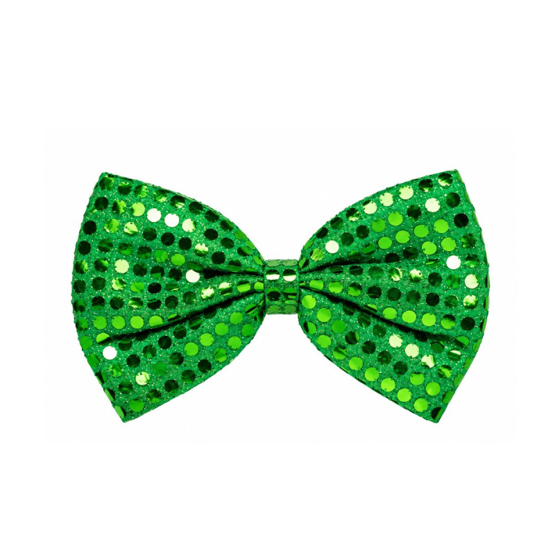 Moño Verde con Lentejuelas- San Patricio Moño Verde con Lentejuelas- San Patricio