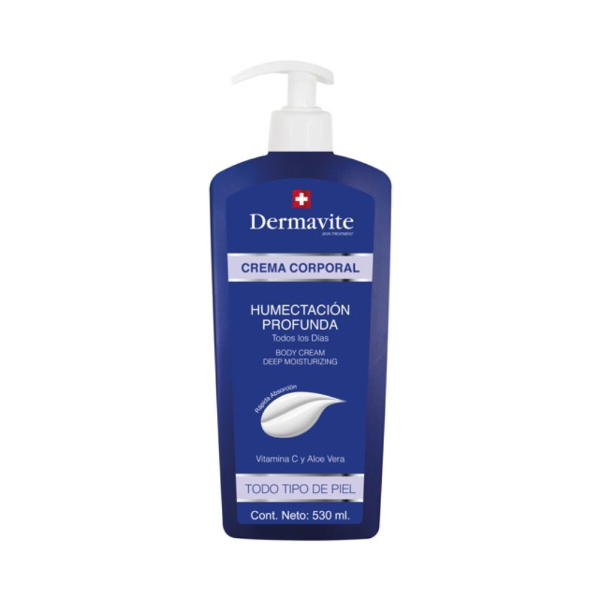 Crema Corporal Dermavite Humectación Profunda Todo Tipo De Piel Vitamina C Y Aloe Vera 530ml 