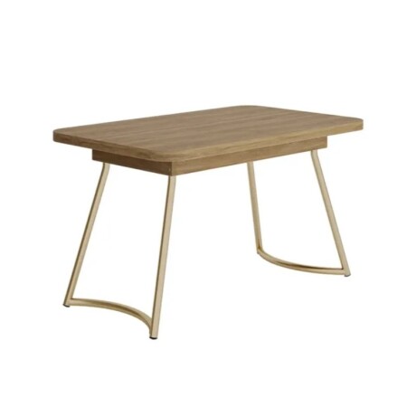 JUEGO DE COMEDOR MESA + 4 SILLAS ROBLE NOCE CON DORADO JUEGO DE COMEDOR MESA + 4 SILLAS ROBLE NOCE CON DORADO