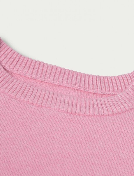 BUZO DE PUNTO INFANTIL - BLANCO ROSADO