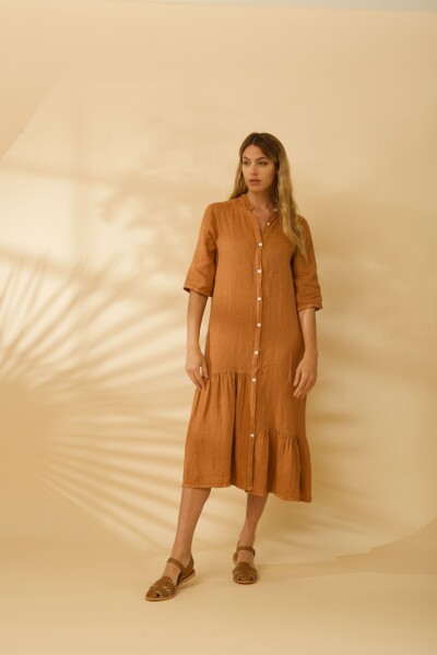 Vestido Margarita Camel