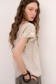 BLUSA LINO CROCHET BEIGE