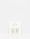 Aros Argollas Strass Argollas Con Cubic - Dorado