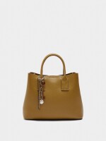Bolso Tote Con Textura mostaza