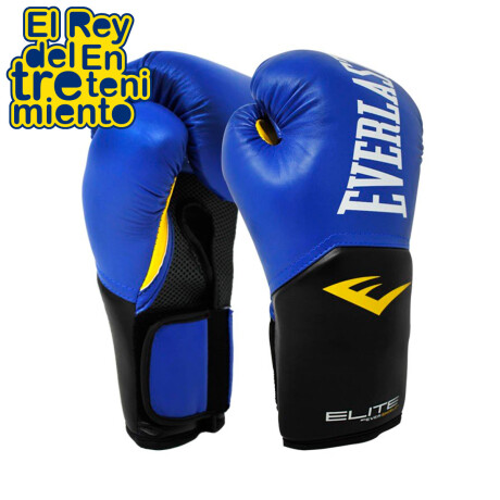 Guantes Boxeo Everlast Pro Style Elite Profesional Azul/Negro
