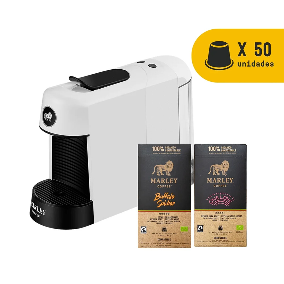 Máquina De Café Espresso Rise Up + 50 Cápsulas 