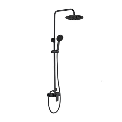Griferia Barral De Ducha Monocomando Negro Mate Aqualia Alassio Ii NEGRO