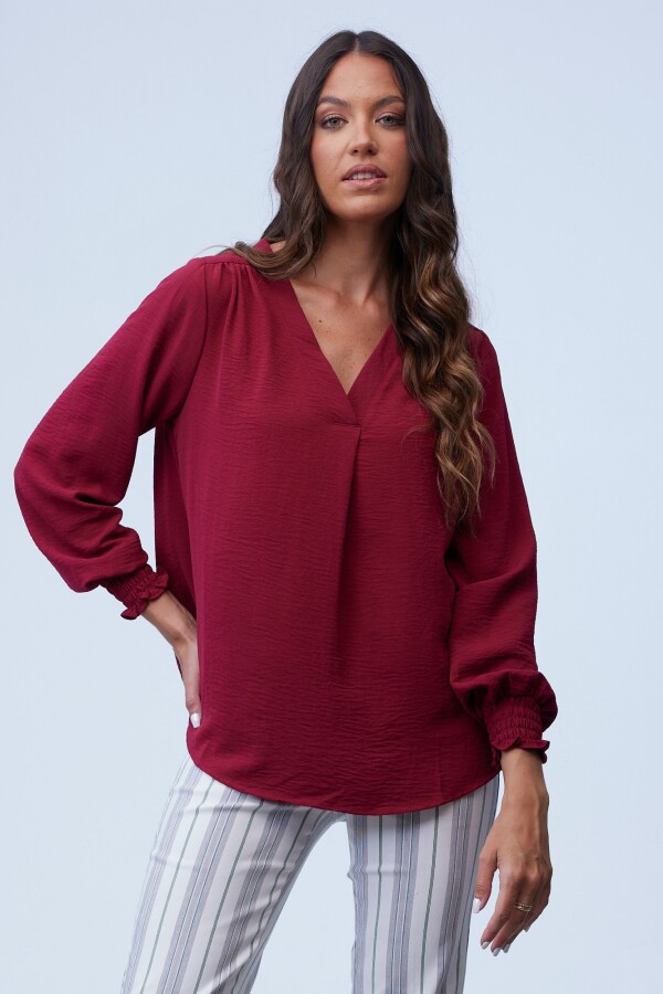 Blusa Frunces BORDEAUX