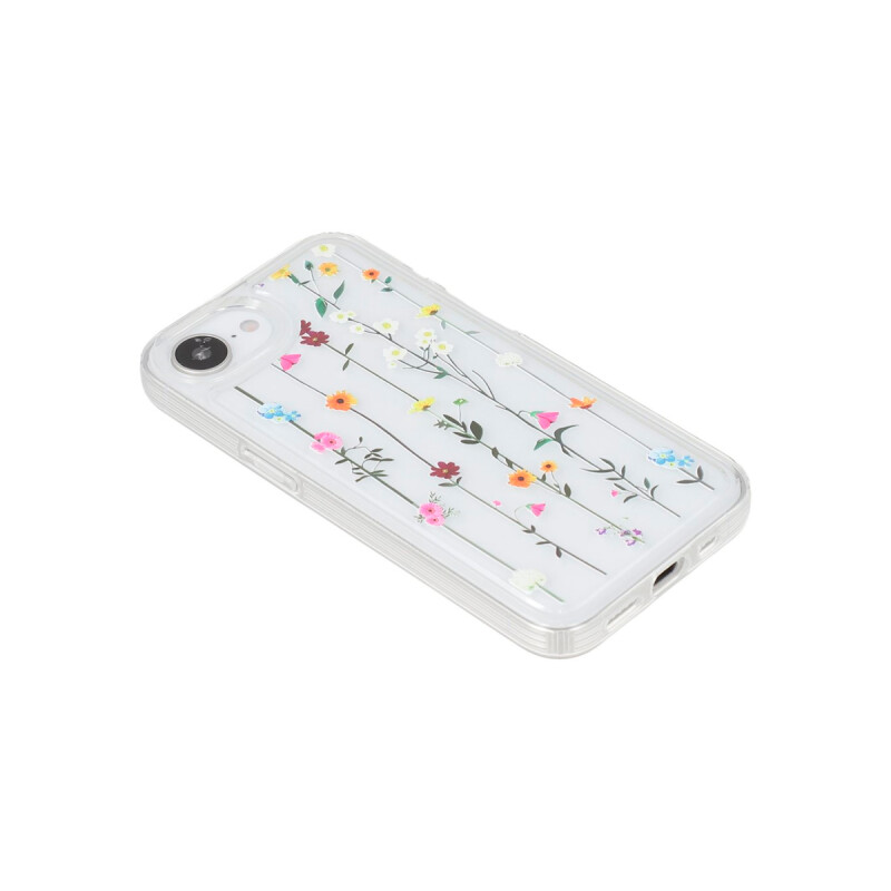 Protector para iPhone 16e transparente diseño flores Protector Para Iphone 16e Transparente Diseño Flores