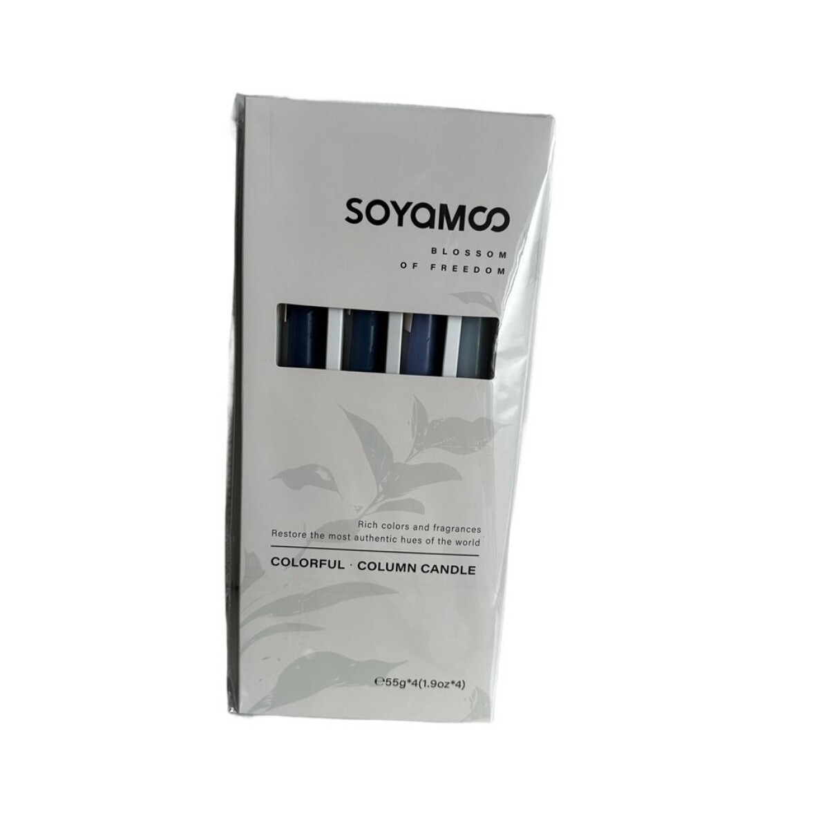 SET 4 VELAS 25CM SOYAMOO FRESCO PRIMAVERAL 