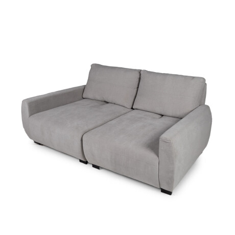Sofá Carino (Retráctil) - Tela Microfibra - 2 cuerpos Kruger 06-155 (Ceniza)