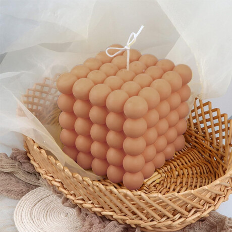 Vela burbuja cuadrada 5x5 Beige