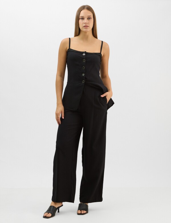 Conjunto Monocromático De Algodón & Lino NEGRO