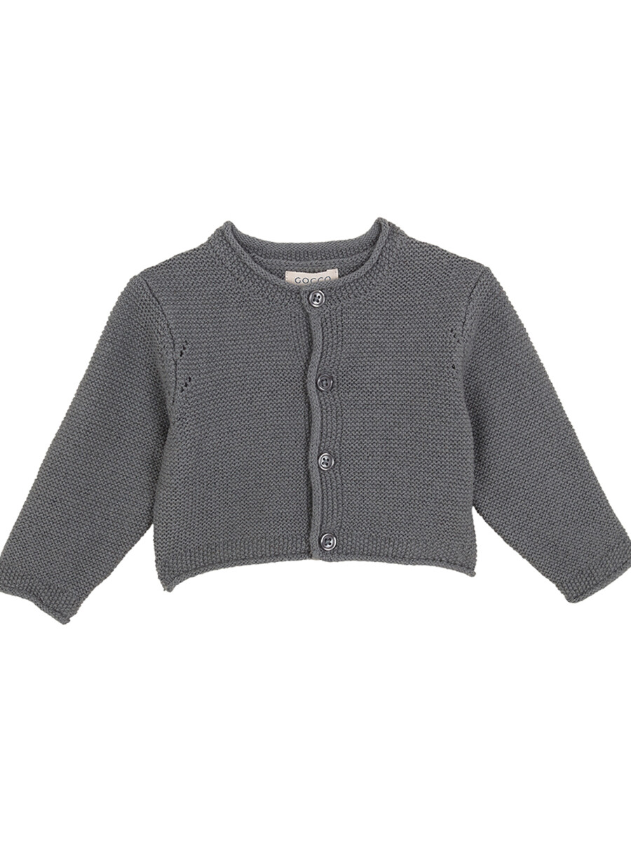 Chaqueta De Punto Con Lana Verde Oscuro