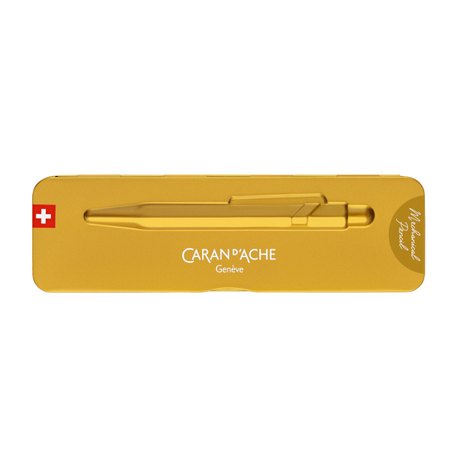 Bolígrafo Caran D Ache 849 Clásico Amarillo Color De La Tinta Azul