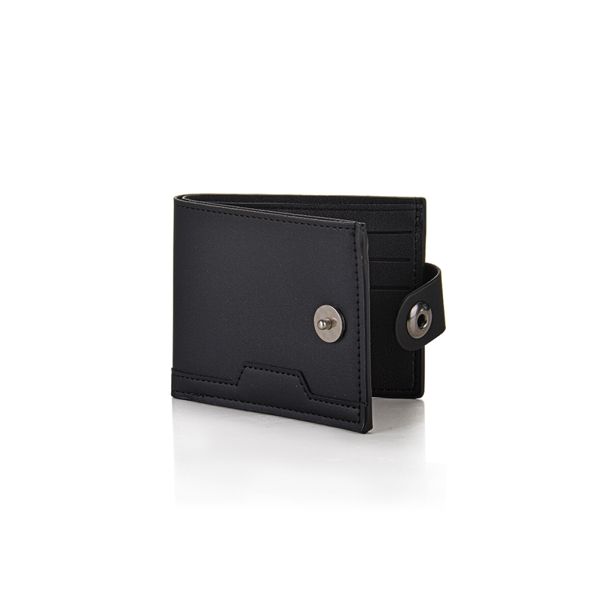 BILLETERA DE HOMBRE NEGRA SIMIL CUERO 