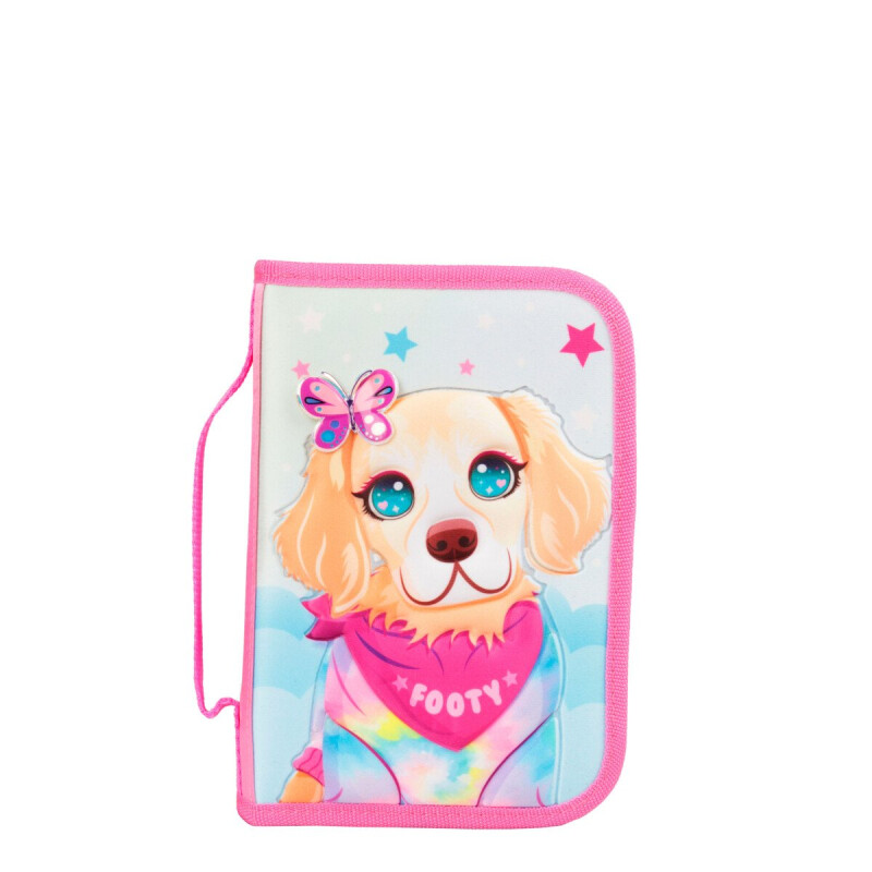 Cartuchera FOOTY Perro Rectangular Rosado