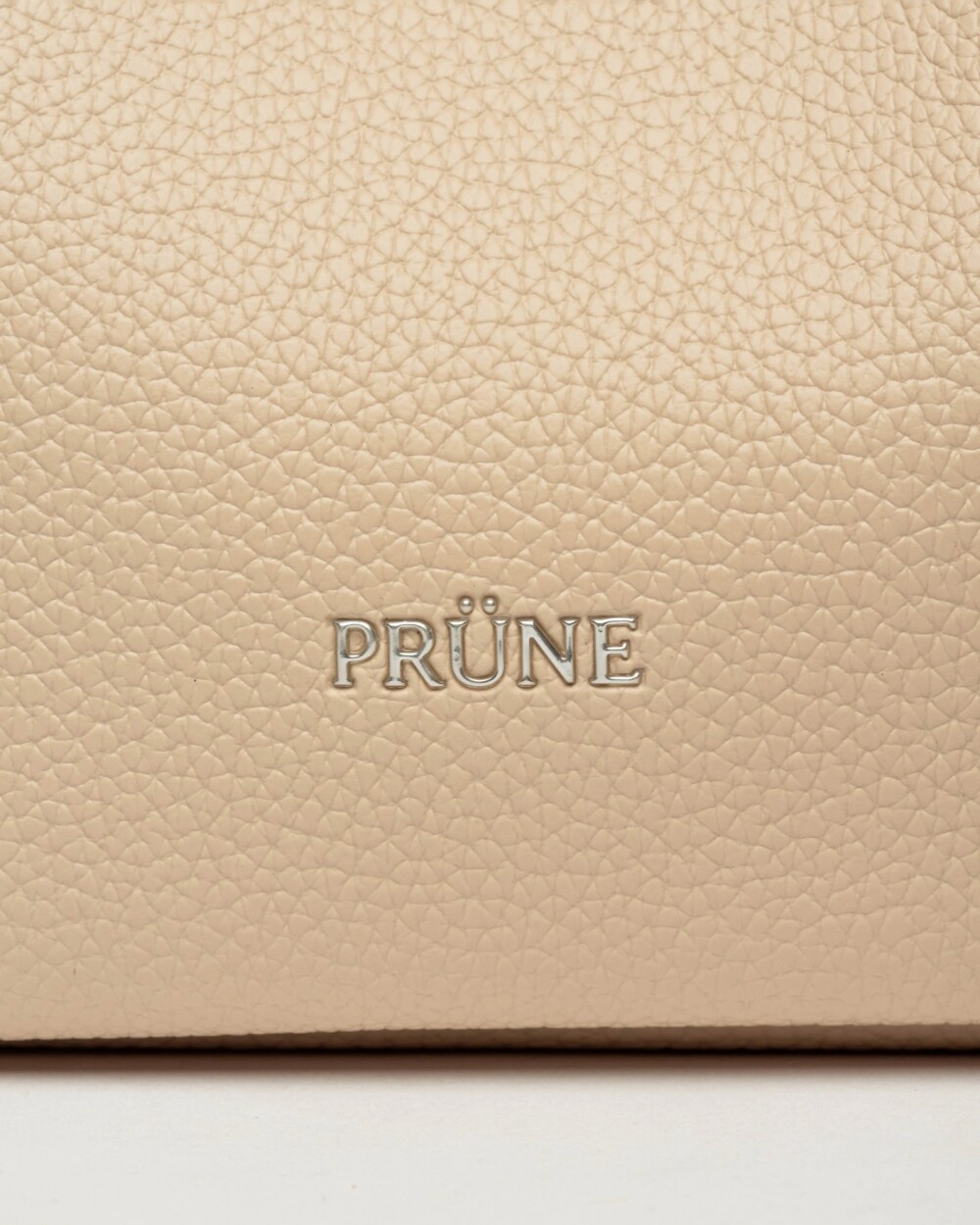 Cartera de mano Marble en efecto cuero graneado Vison