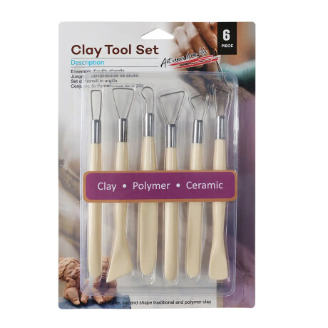 Estecas de Madera para ceramica 6 pcs Estecas de Madera para ceramica 6 pcs