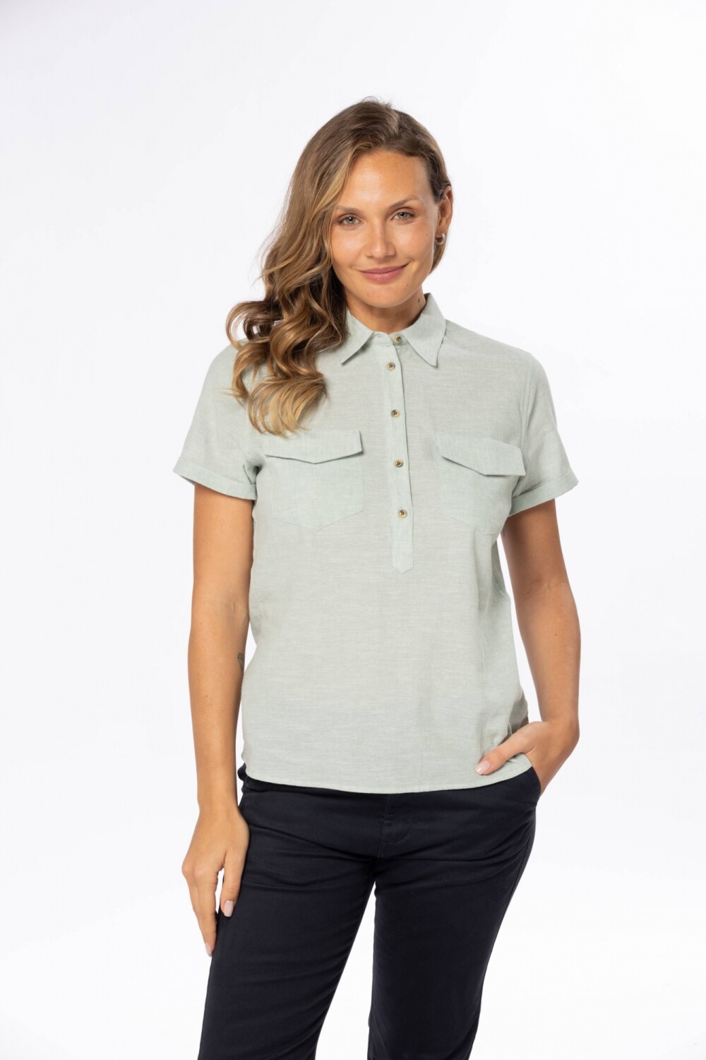 CAMISA DE LINO Verde